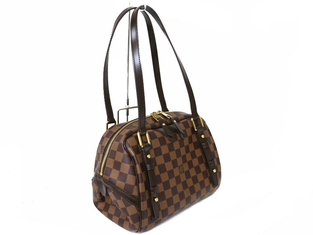 Louis Vuitton Canvas Damier Brown Ebene Rivington Handbag